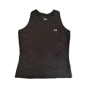 UNDER ARMOUR Women's Black Athletic Racerback Tank Top Size Large